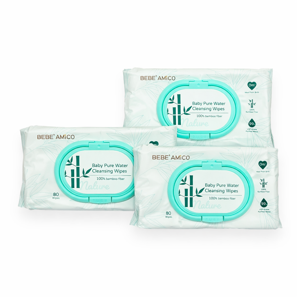 Chicco Wipes with 100% Bamboo Fibre (80pcs x 3packs)