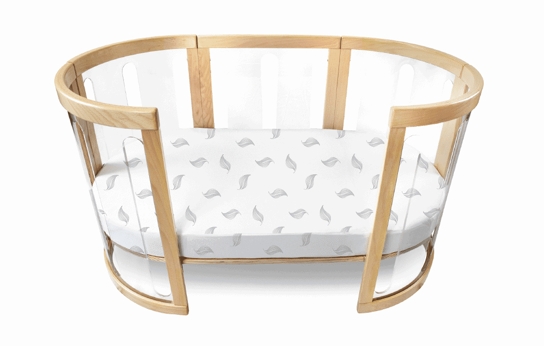 Babyhood Amani Bebe Organic Jersey Cotton Oval Fitted Sheet