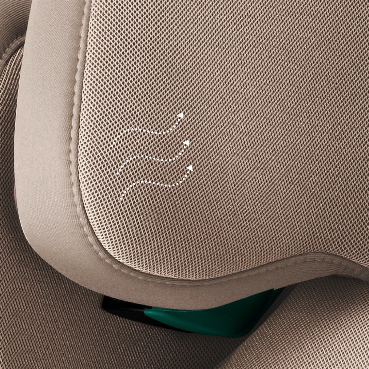 Britax KIDFIX PRO — STYLE fine-mesh fabric detail (Teak)