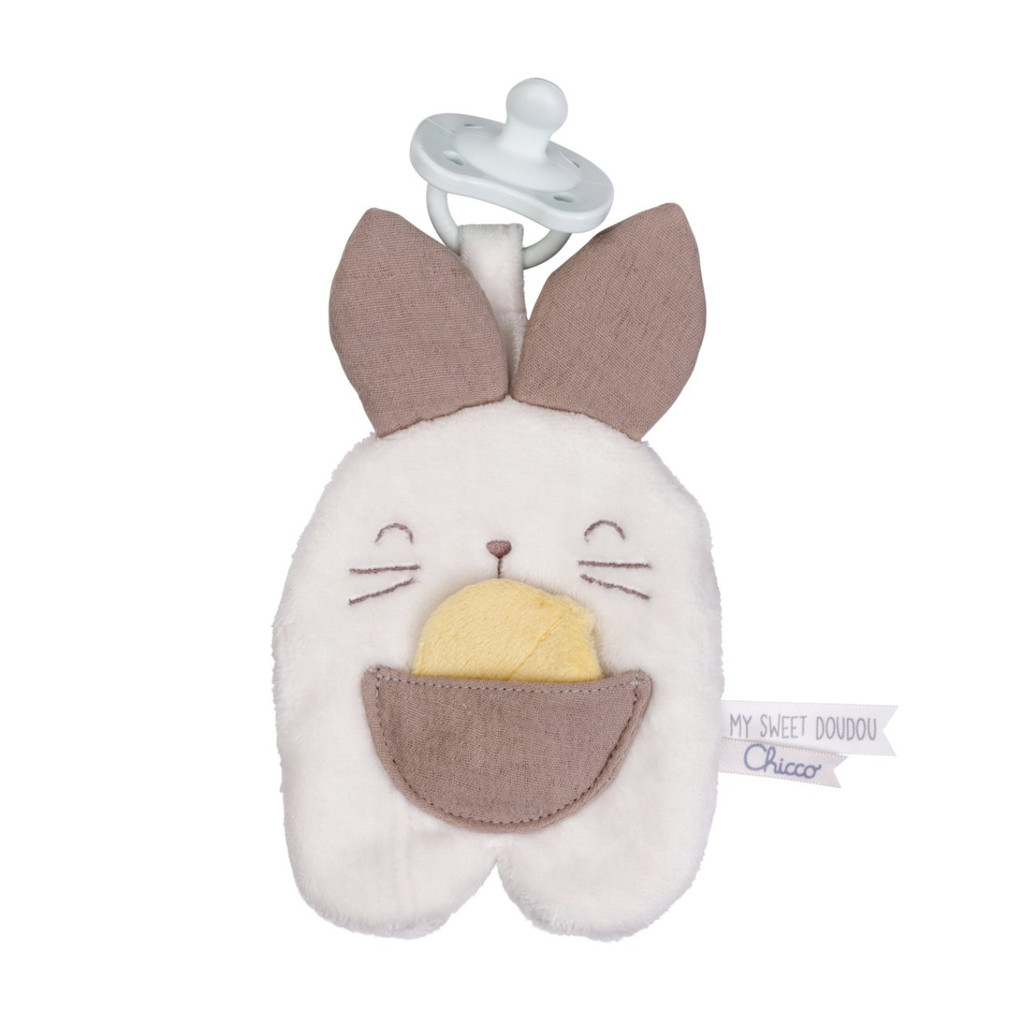 Chicco Pocket Bunny Doudou Pacifier Holder (Pacifier Not Included)
